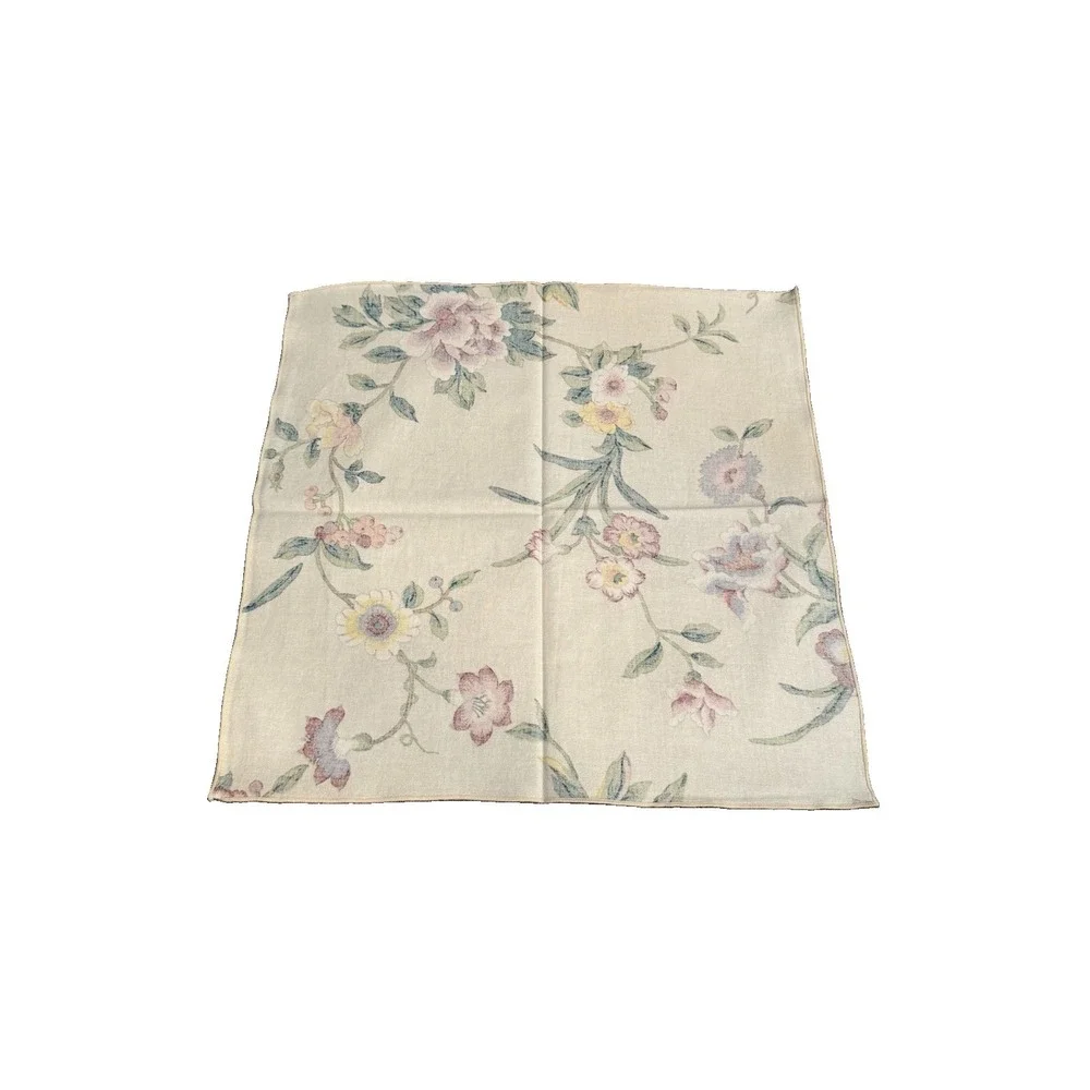 8 Vtg Floral Cloth Napkins 18
